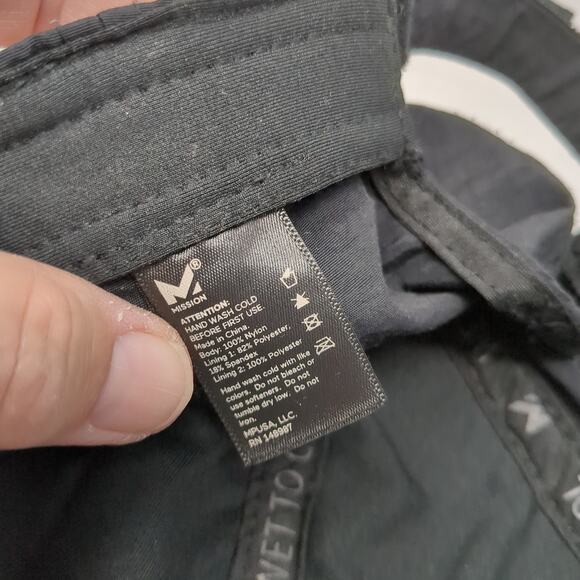 Mission Strapback Baseball Cap Black One Size Adjustable Vented Holes Blank - Picture 9 of 9